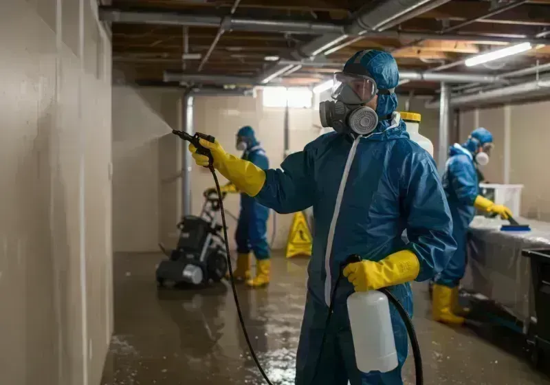 Basement Sanitization and Antimicrobial Treatment process in Conway, MA